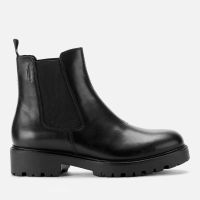 vagabond womens kenova leather chunky chelsea boots - black - uk 4