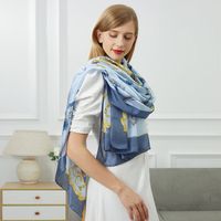 v 1969 bufanda estola de seda marina eleganza para mujer