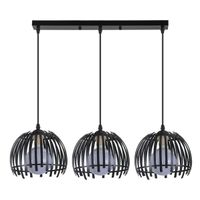 fabrilamp lampara de techo alargada latina negra 3xe27 regx74x20cm