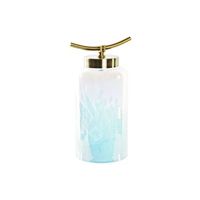 jarron cristal metal 19x15x33 145 azul