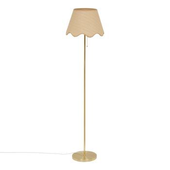 Lámpara De Pie  Cilíndrica, 150 Cm De Altura, Dorada - Atmosphera Createur D'interieur