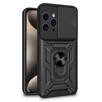 Cool Carcasa Hard Ring Negra para iPhone 15 Pro Max