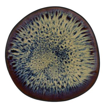 Plato llano 27 cm (juego de 6) gres natural negro/verde