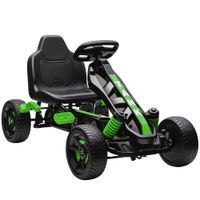 aiyaplay kart pedales para ninos de 3 anos con embrague automatico freno ruedas antideslizantes de eva y marco metalico verde