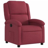 sillon reclinable de tela rojo tinto vidaxl