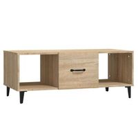 mesa de cafe - mesa de centro madera contrachapada roble sonoma 102x50x40 cm