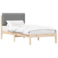 cama individual  cama para adulto  estructura de cama con cabecera tapizada gris claro 90 x 200 cm