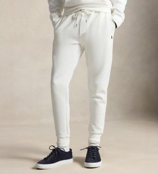Polo Ralph Lauren para hombre. 710881518072 Pantalón jogger de punto doble beige (XL), Blanco, Casual, Algodón