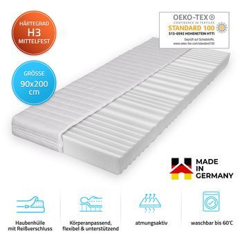 Colchón Ortho Basic - 90 X 200 Cm Fabricado En Alemania