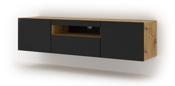 Mueble para TV efecto madera Crema y Negro