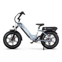 bicicleta electrica onesport ot08 de neumaticos anchos 7 velocidades shimano compatible con app gris