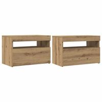 muebles tv con luces led 2 uds  mueble de salon  mesa de tv madera ingenieria roble artisan
