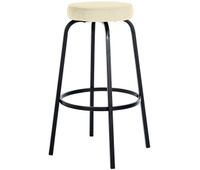 taburete de bar kamari terciopelo crema 54x54x77 cm