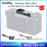smallrig empunadura de pulgar para sony alpha 7c ii  alpha 7cr7c alpha negroplateado w zapata fria para luz microfono y otros accesorios 4820