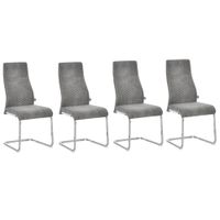 set 4 sillas comedor 45x61x98 cm gris
