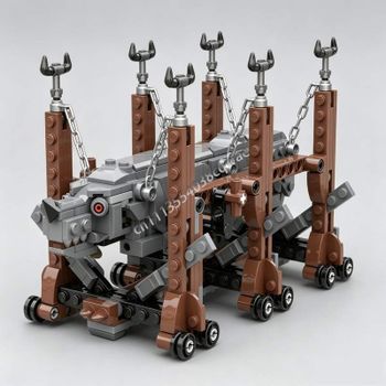 411 Piezas MOC, Maquinaria de Asedio de Fantasía, Modelo de Máquina de Guerra, Personalizable, DIY, Creativo, Educativo, Coleccionable, Juguete de Regalo, Bloques de Construcción