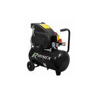 ribimex compresor de aire negro de 50 litros y 2 hp - prcomp250r