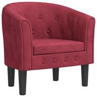 sillon de terciopelo rojo tinto cfw504464