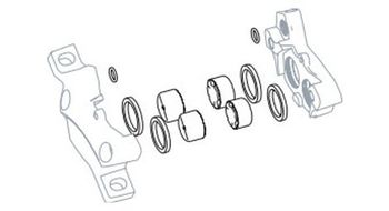 Kit de juntas y pistones para pinza de freno sram codigo 2011   2017