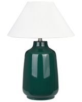 lampara de mesa  ceramica verde oscuro