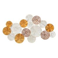 panel decorativo 3d abstracto de metal multicolor 125x55x685 cm