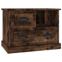 mesita de noche  mesa auxiliar  mesilla color roble ahumado 60x39x45 cm