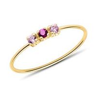 anillo de mujer de oro 9 quilates con circonita