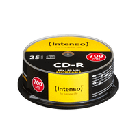 intenso cd-r 700mb80min tubo 25 unidades