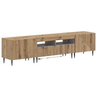 conjunto de 3 muebles para tv con led roble artisan vidaxl