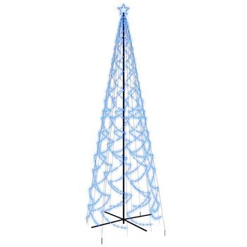 Árbol De Navidad Cónico 1400 Led Azul 160x500 Cm Vidaxl