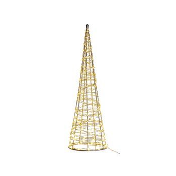 Decoración Figura Led Metal Plateado Árbol De Navidad Luces Decoración De Pared Hogar Exteriores Kotala