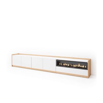 Mueble Tv Estepona-02 Con Chimenea Eléctrica Integrada