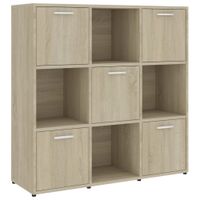 estanteria madera color marron 90x30x90 cm