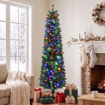 Árbol De Navidad De Artificial Homcom Ø55x180 Cm - Verde