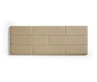 cabecero de cama 160 muro ladrillos de polipiel 162x57x5cm camel claro