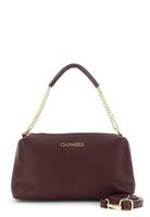 clutch de piel martele con asa de cadena y bandolera wine taglia unica