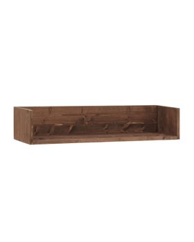 Estantería de madera maciza tono nogal de 90x16cm