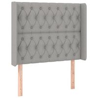 cabecero accesorio para dormir mueble dormitorio acolchado con borde lateral 93 x 16 x 118128 cm tela gris claro tdl0205107