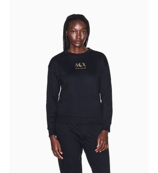 A|X Armani Exchange para mujer. XW001846AF18853UC001 Sudadera French terry negro (L), Casual, Algodón
