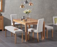 oxford 150cm solid oak dining table mia large grey benches and mia chairs