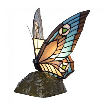 Lámpara de mesa mariposa tiffany