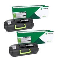 lexmark 53b2h00 black original high capacity toners twin pack 2 pack