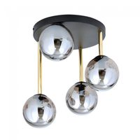 plafon de techo telpa grafito 4 luces