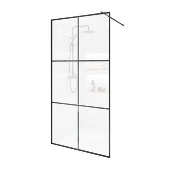 Cabina De Ducha Esg Glass Baki - 110 X 200 Cm Negro 6 Lamas