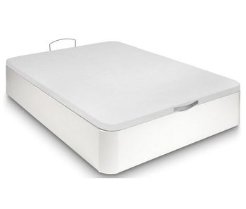 Pack de canapé de madera blanco + colchón viscoelástico