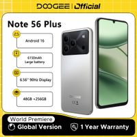 version global doogee note56 plus android 16 smartphone 48gb  256gb 6150mah bateria grande pantalla de 656 90hz camara de 50mp nfc