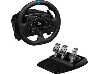 Volante - Logitech G G923, Para PS5, PS4, PC, Pedales personalizables, Escala 1:1, USB, Force Feedback, LED, Trueforce, Embrague programable, Negro