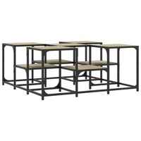 mesa de centro madera de ingenieria roble sonoma 91x91x40 cm