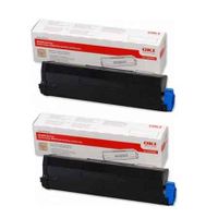 original multipack oki b4600ps printer toner cartridges 2 pack -43502002