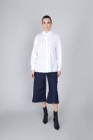 camisa de popelina con micro tachuelas white xs